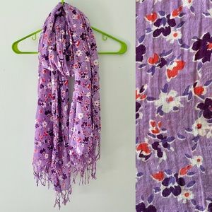 Purple floral scarf